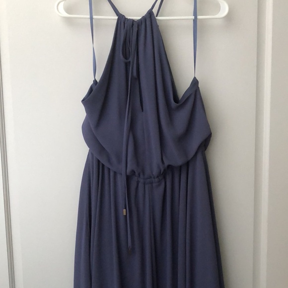 LULUS blue Chaffon bridesmaid dress - Picture 4 of 6